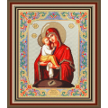 Рисунок для вышивания бисером и бусинами MAGIK CRAFT "Богородица Почаевская"